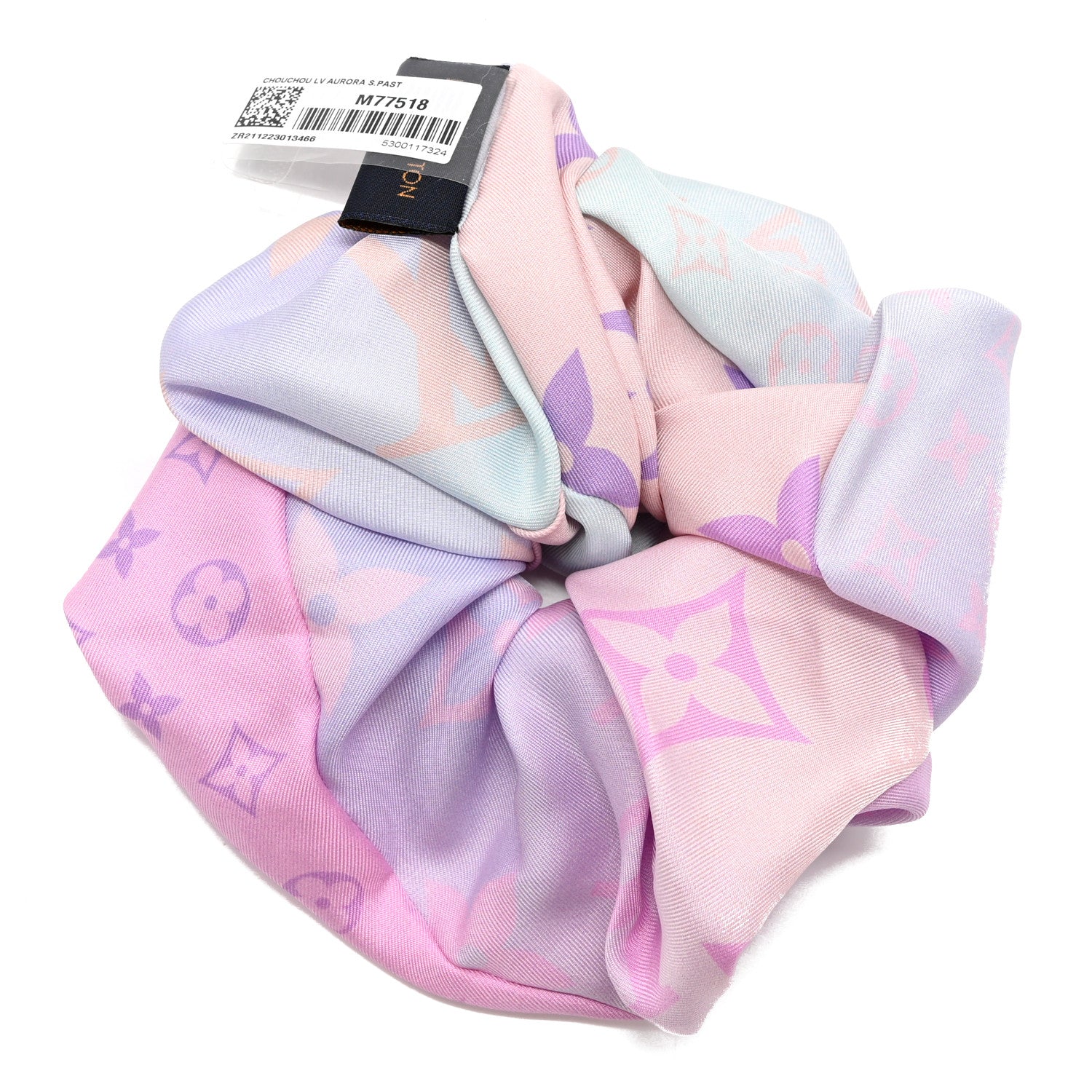 Louis Vuitton Silk Monogram Scrunchy Sunrise Pastel 2 of 4