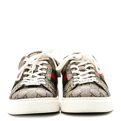 Gucci GG Supreme Monogram Womens New Ace Low-Top Sneaker 36.5 Beige 3 of 9