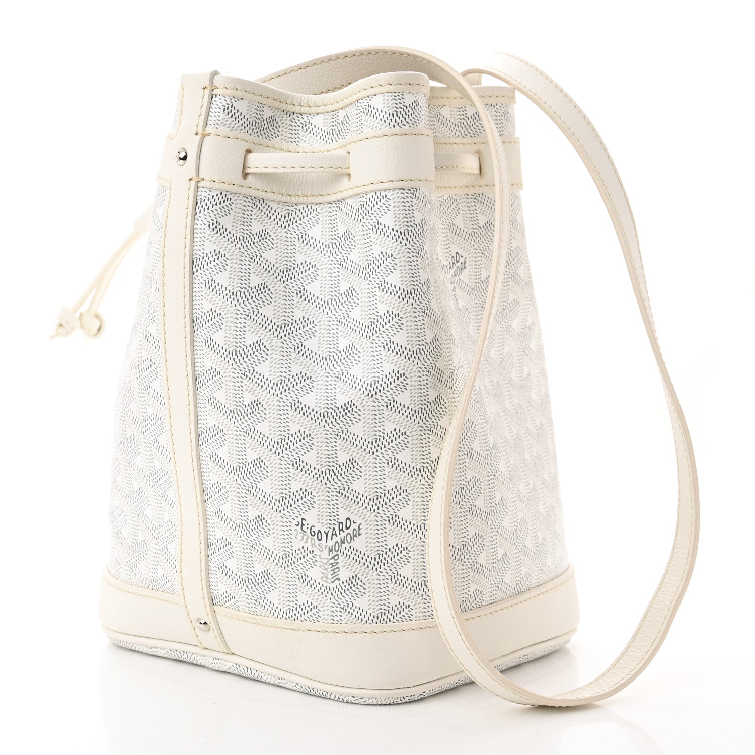 Goyard Goyardine Petit Flot Bucket Bag PM White 3 of 12