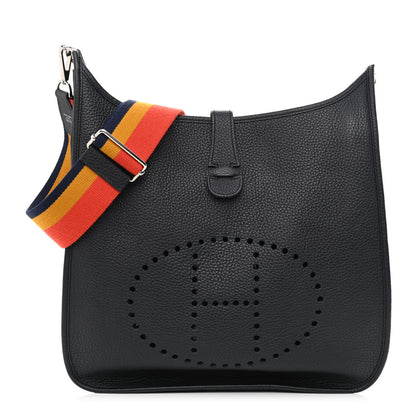 Hermes Taurillon Clemence Amazone Evelyne III GM Bleu Nuit 1 of 11