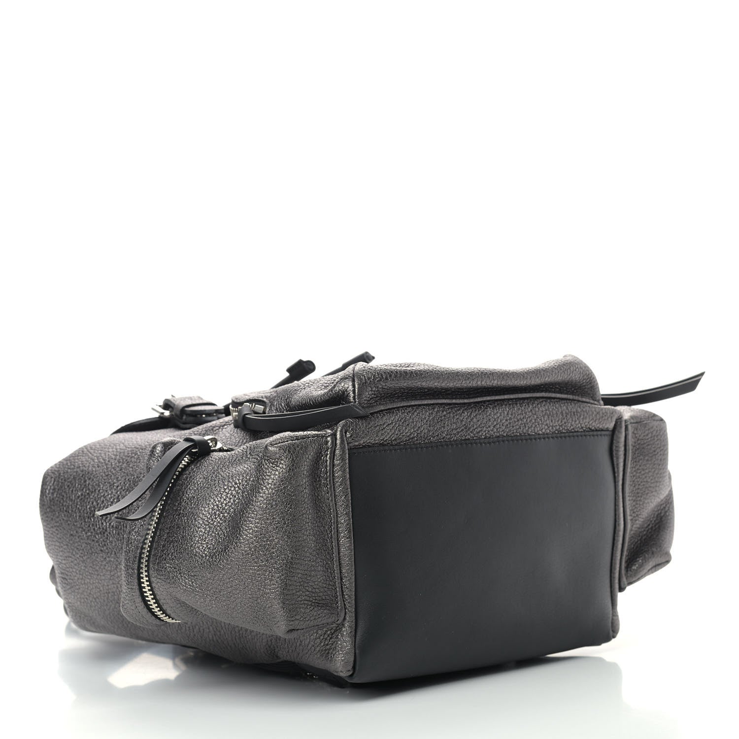 Burberry Metallic Deerskin Medium Rucksack Backpack Dark Grey 4 of 9