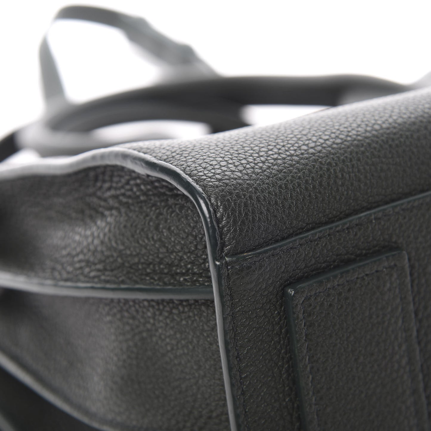 Grained Calfskin Small Supple Sac De Jour Dark Vert
