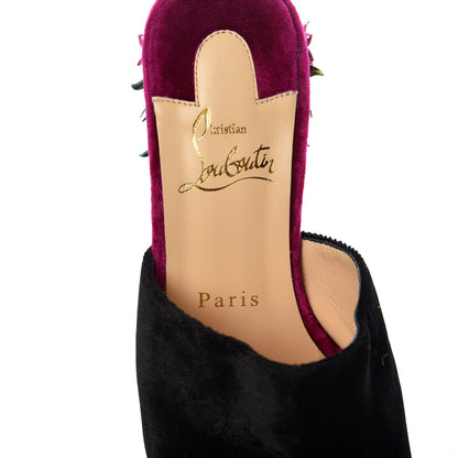 Christian Louboutin Velvet Donaflor 100 Platform Slide Sandals 36.5 Figue 7 of 9
