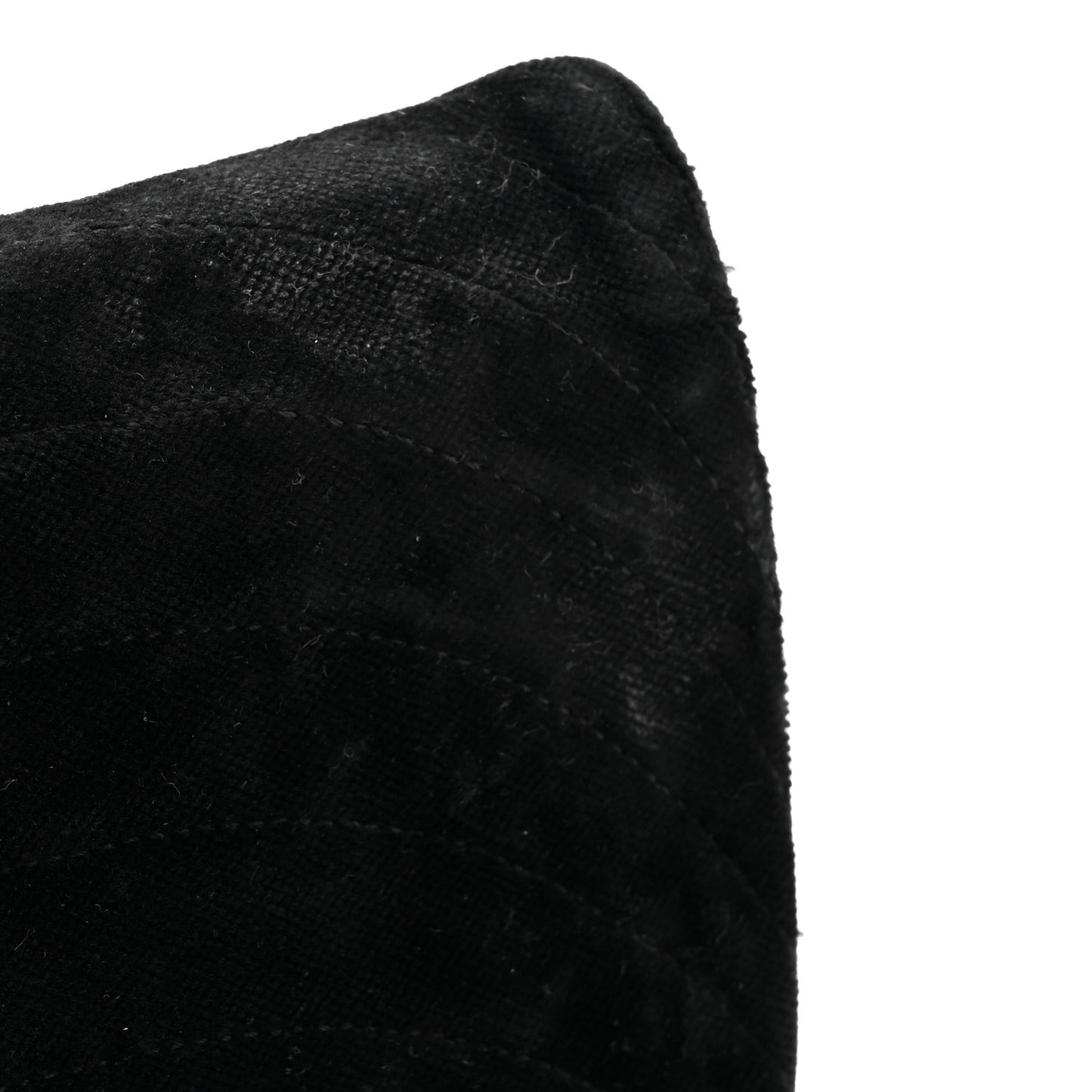 Velvet Horizontal Quilted Small Single Flap Black