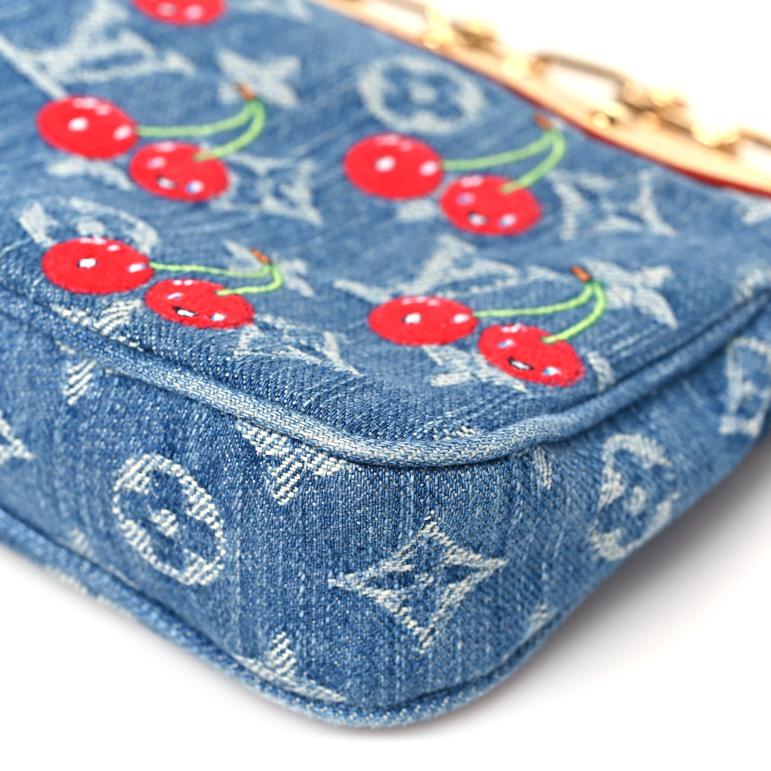 Louis Vuitton LV X TM Monogram Denim Cerises Pochette Accessories
