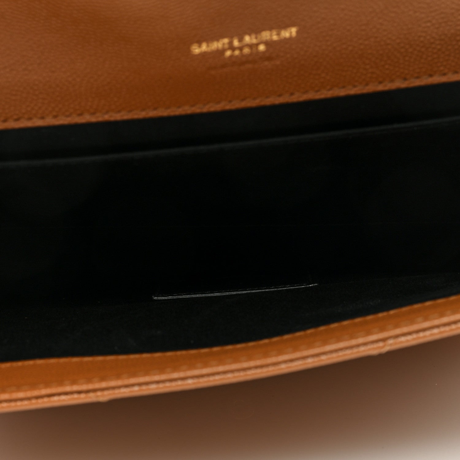 Saint Laurent Grain De Poudre Matelasse Chevron Monogram Cassandre Flap Pouch Natural Dark 5 of 6