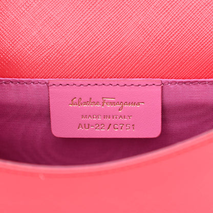 Salvatore Ferragamo Pebbled Calfskin Vara Bow Shoulder Bag Pamplona 5 of 10