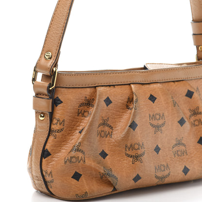 MCM Visetos Baguette Bag Cognac 10 of 12