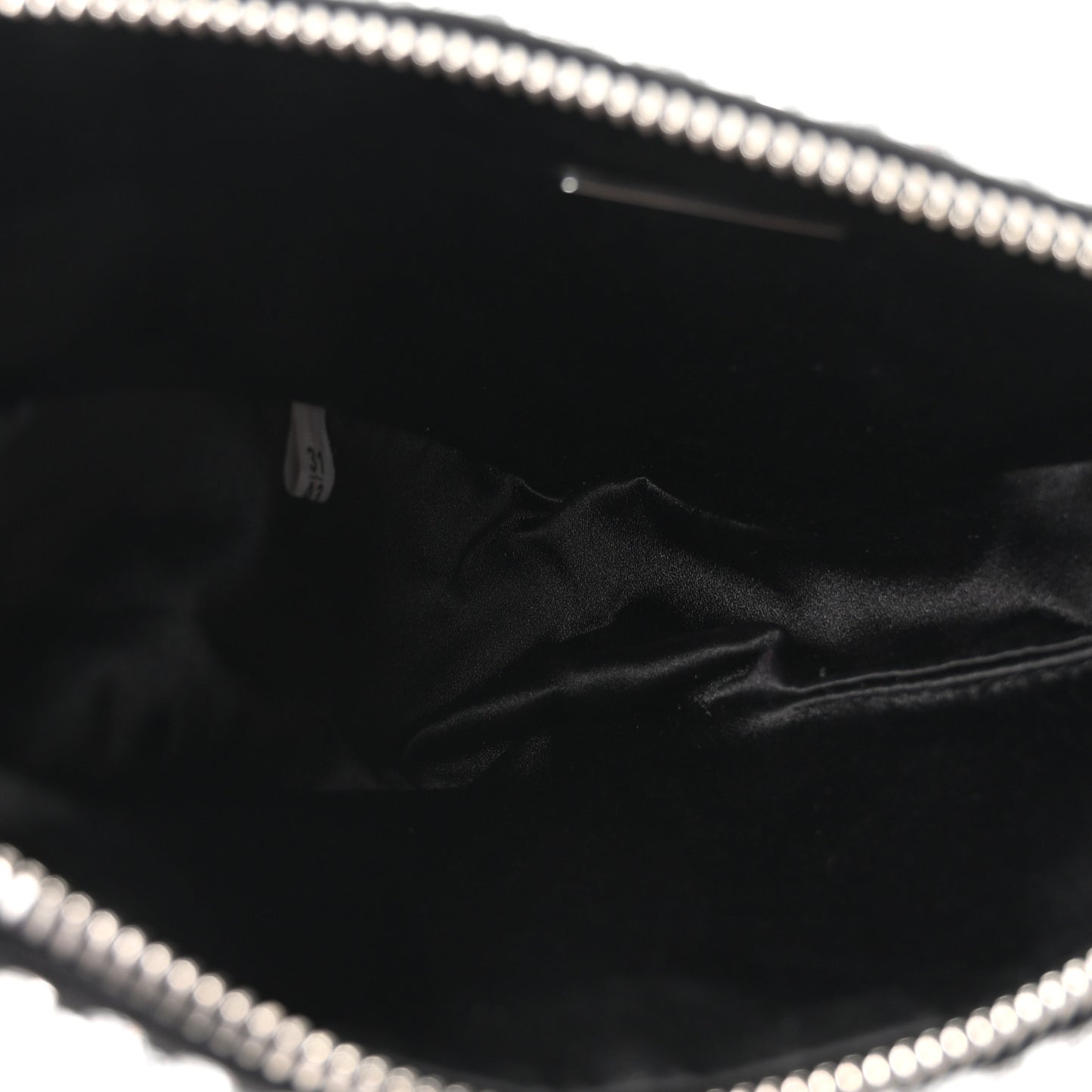Satin Crystal Triangle Pouch Cristal