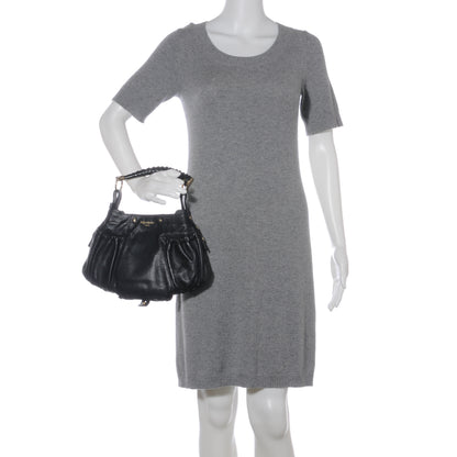 Saint Laurent Chevre Mala Mala Horn Bag Black 2 of 8