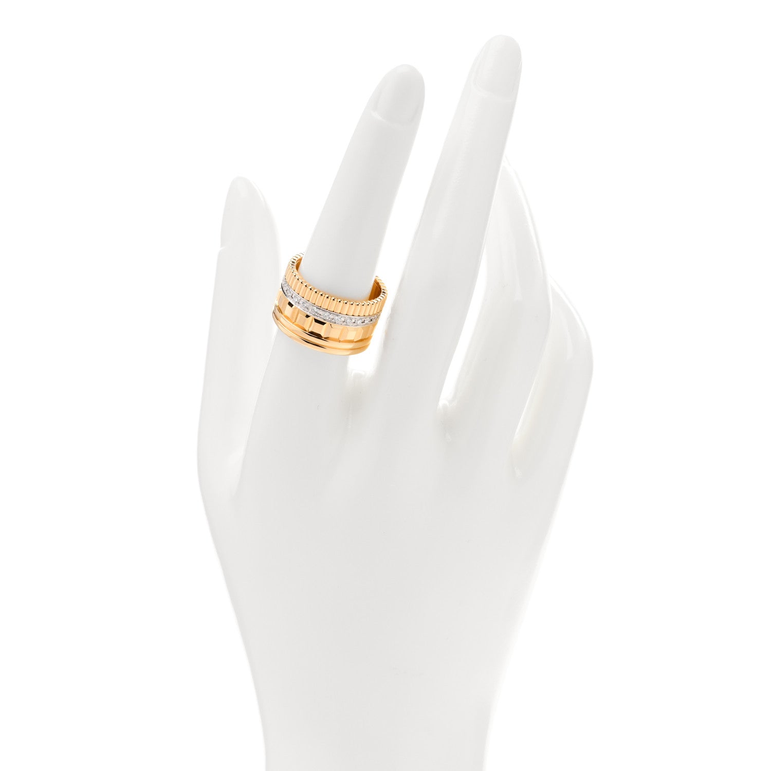 Boucheron 18K Yellow White Gold Diamond Quatre Radiant Edition Ring 57 8 2 of 5