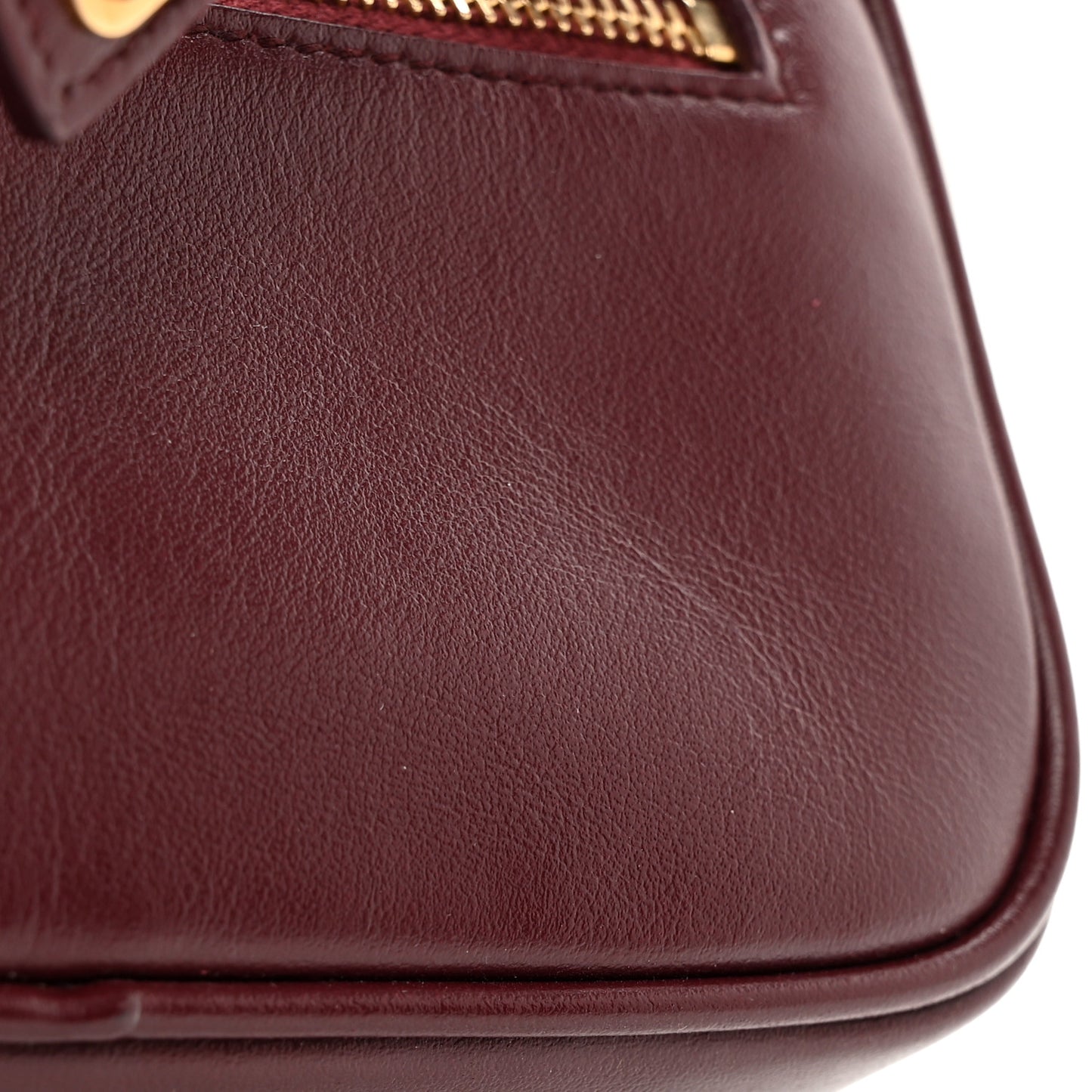 Calfskin Matelasse Monogram Lou Belt Bag Dark Legion Red