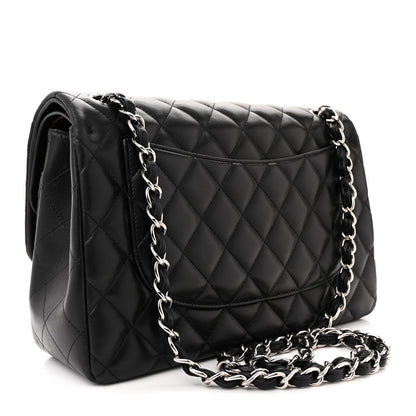 Chanel Lambskin Quilted Jumbo Double Flap Black 3 of 15