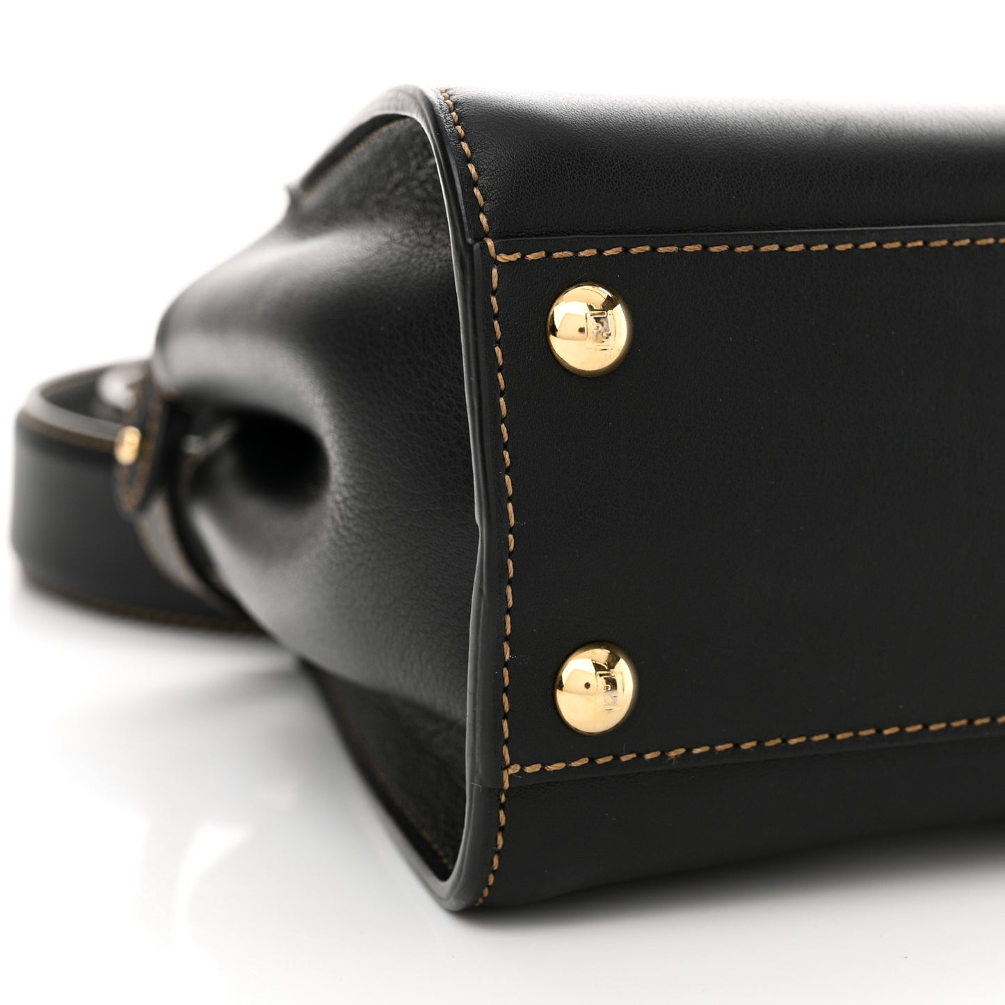 Vitello King Canvas Chinese New Year Tiger Embroidered Mini Peekaboo Iconic Satchel Black Dark Yellow