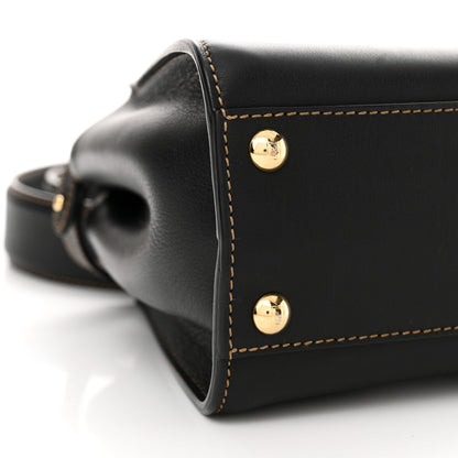 Fendi Vitello King Canvas Chinese New Year Tiger Embroidered Mini Peekaboo Iconic Satchel Black Dark Yellow 9 of 10