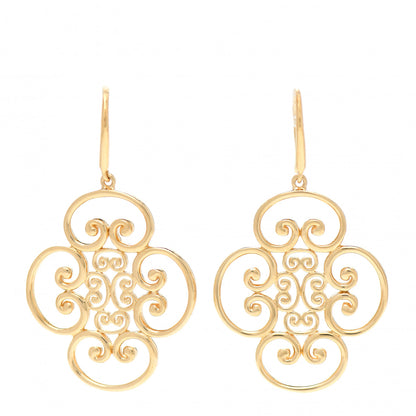 Tiffany 18K Yellow Gold Venezia Goldoni Quadruplo Drop Earrings 1 of 4