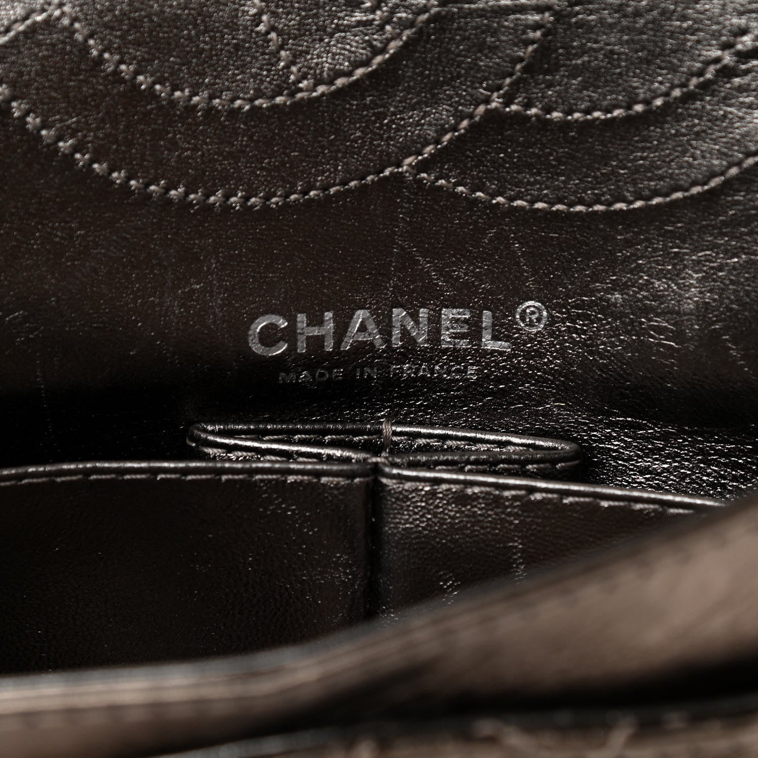 Chanel Metallic Aged Calfskin Quilted 2.55 Reissue 226 Flap Pewter 8 of 20