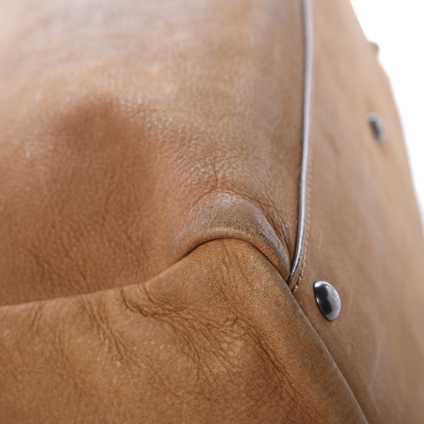 Nubuck Ayers Large Peekaboo Iconic Satchel Tan