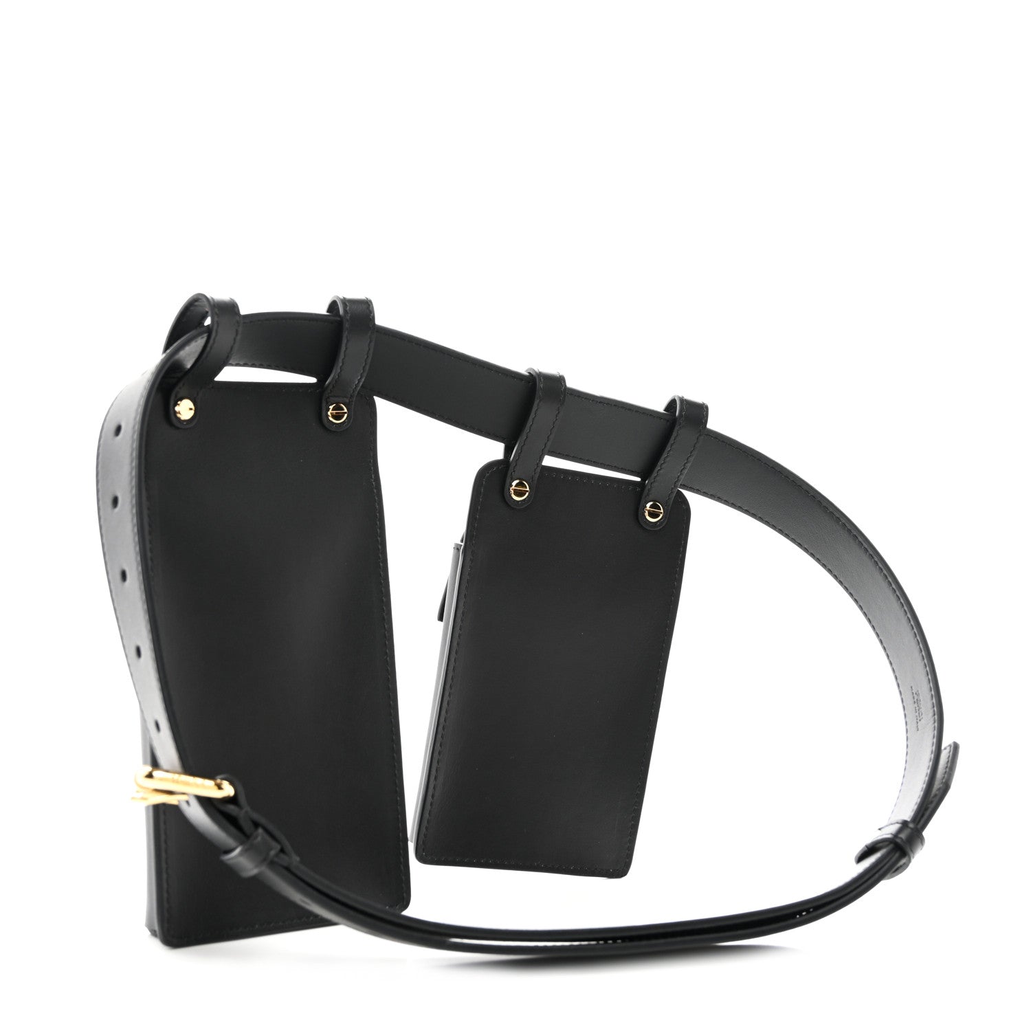 Fendi Calfskin Multi Pocket Belt Black 3 of 15
