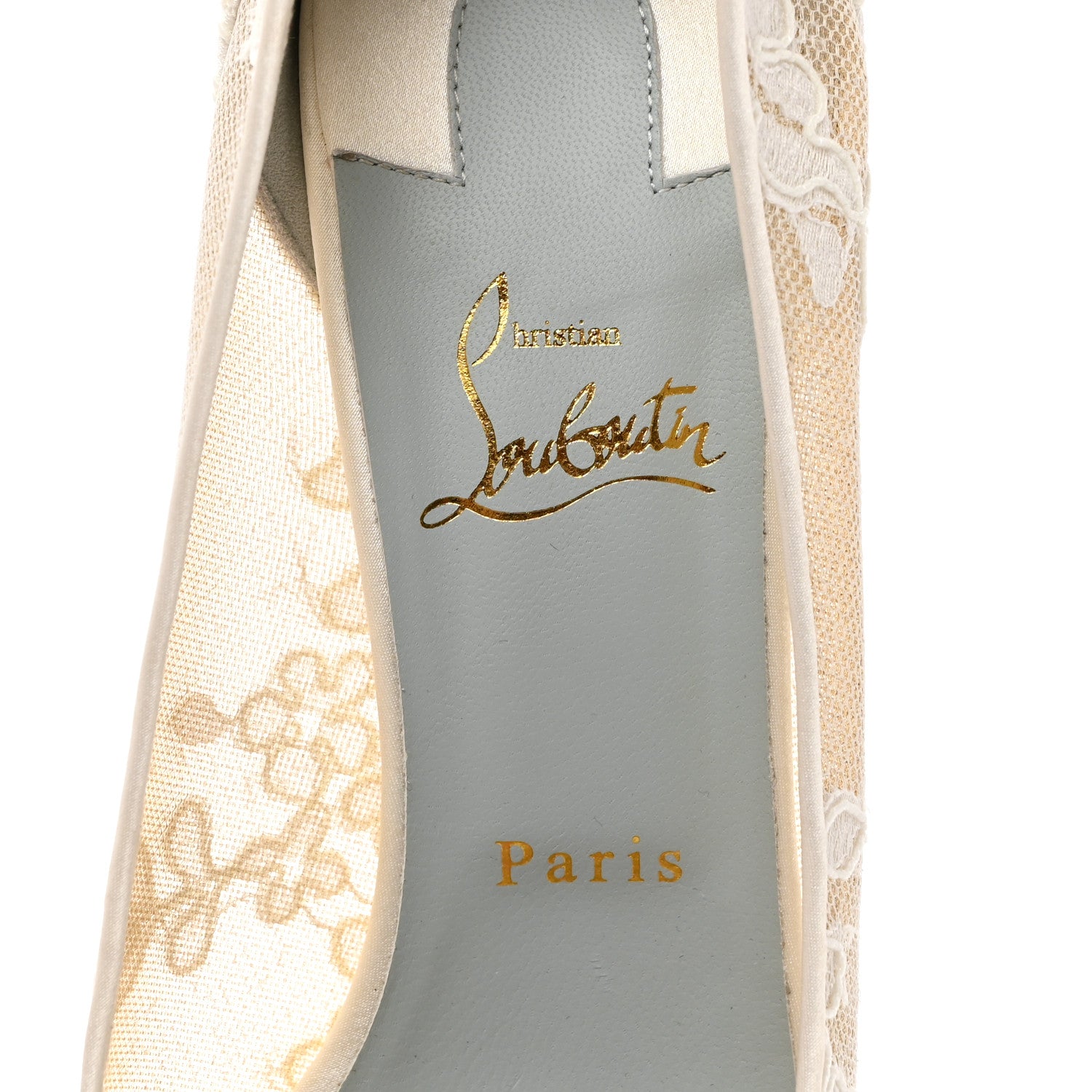 Christian Louboutin Rete Dentelle Lurex Very Lace 120 Pumps 40.5 White 6 of 8