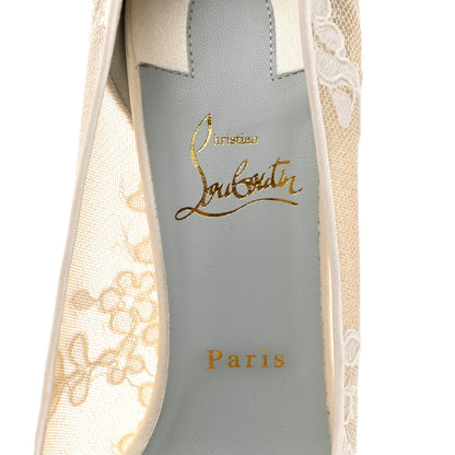 Christian Louboutin Rete Dentelle Lurex Very Lace 120 Pumps 40.5 White 6 of 8
