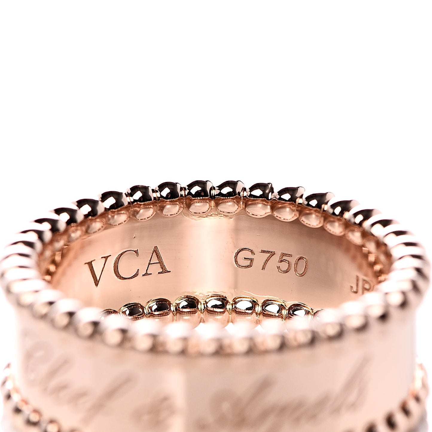 18K Rose Gold Perlee Signature Ring 52 6