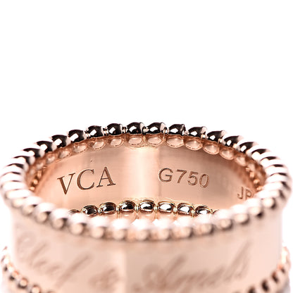 Van Cleef & Arpels 18K Rose Gold Perlee Signature Ring 52 6 4 of 5