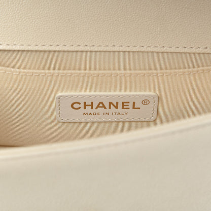 Chanel Caviar Quilted Small Boy Flap Ivory 6 of 11