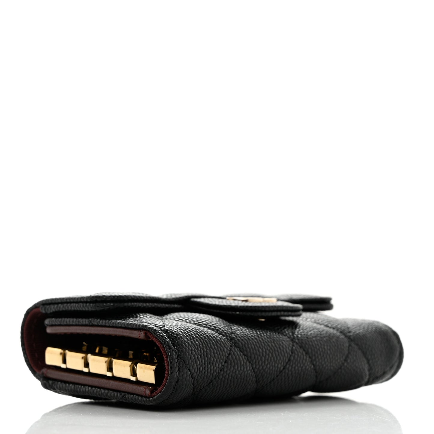 Caviar Quilted Classic 4 Key Holder Wallet Black