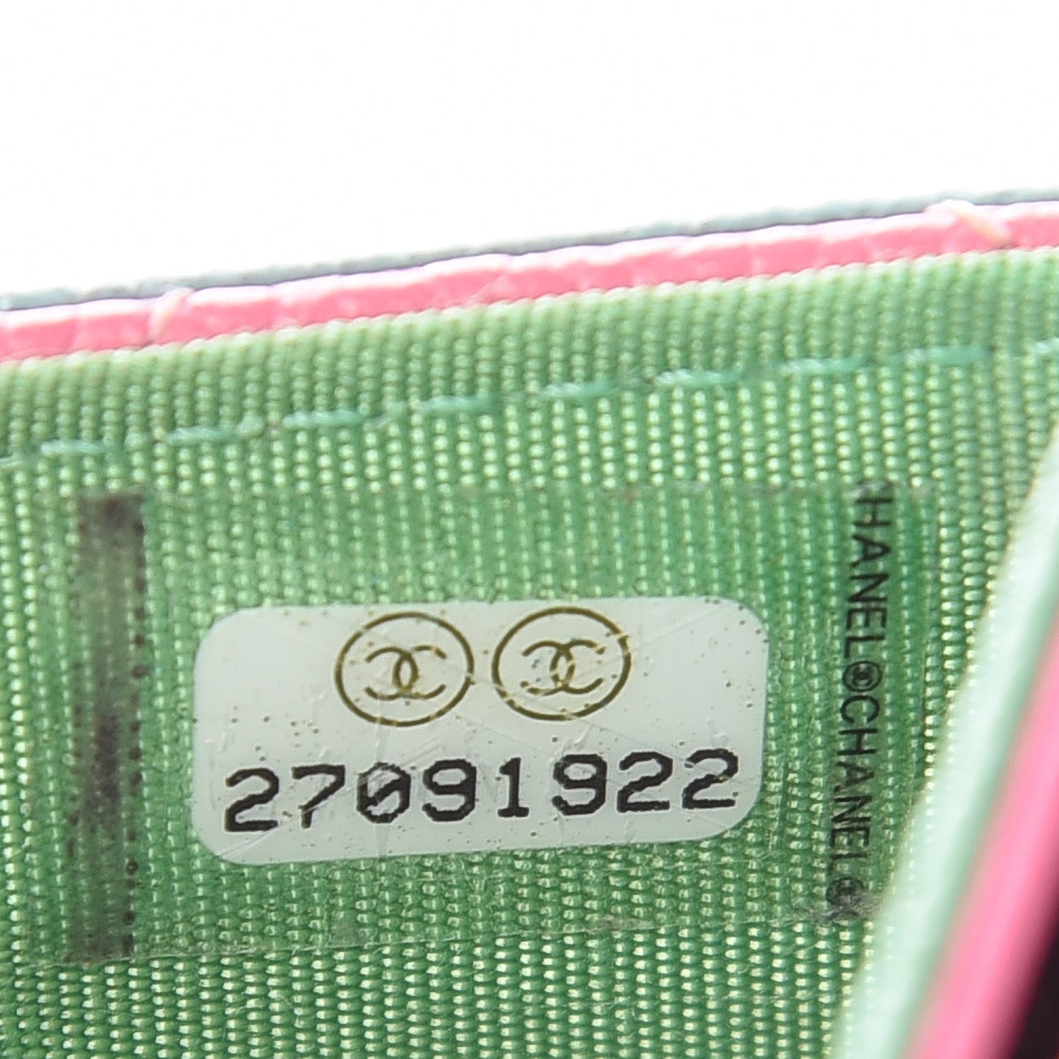 Chanel Caviar Quilted CC Filigree Card Holder Pink Blue Green 9 of 11