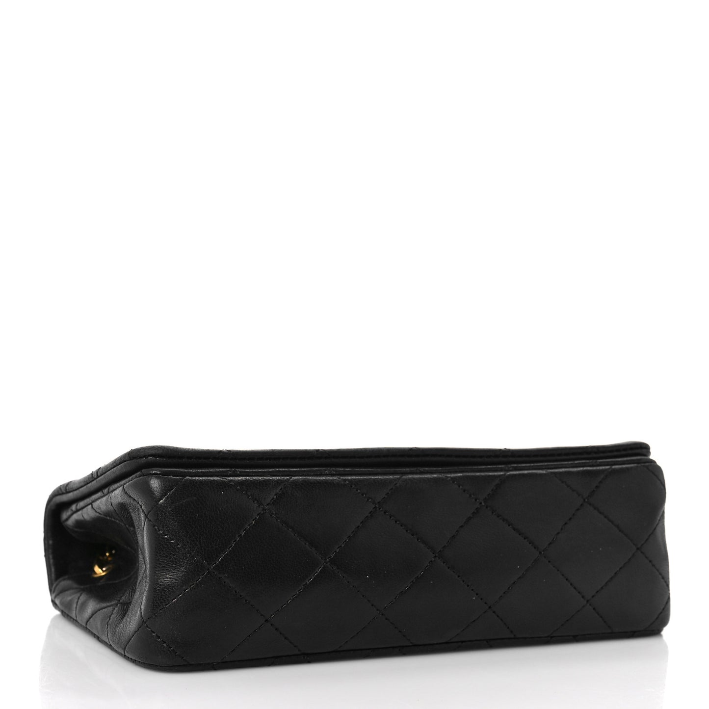 Lambskin Quilted Small Single Flap Bag Black