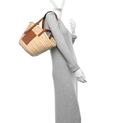 Loewe Raffia Basket Tote Bag Natural Tan 2 of 9