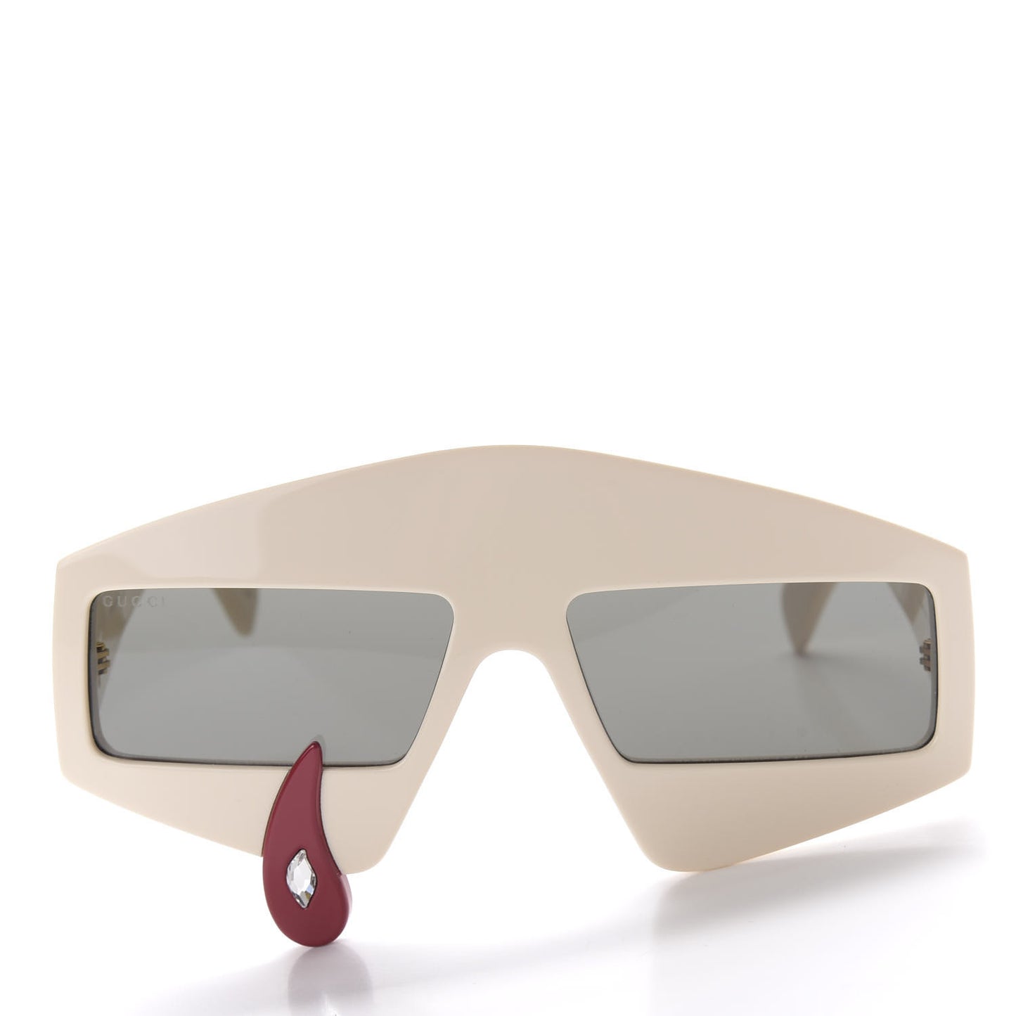 Acetate Crystal Hollywood Forever Tear Drop Sunglasses GG0359S Ivory