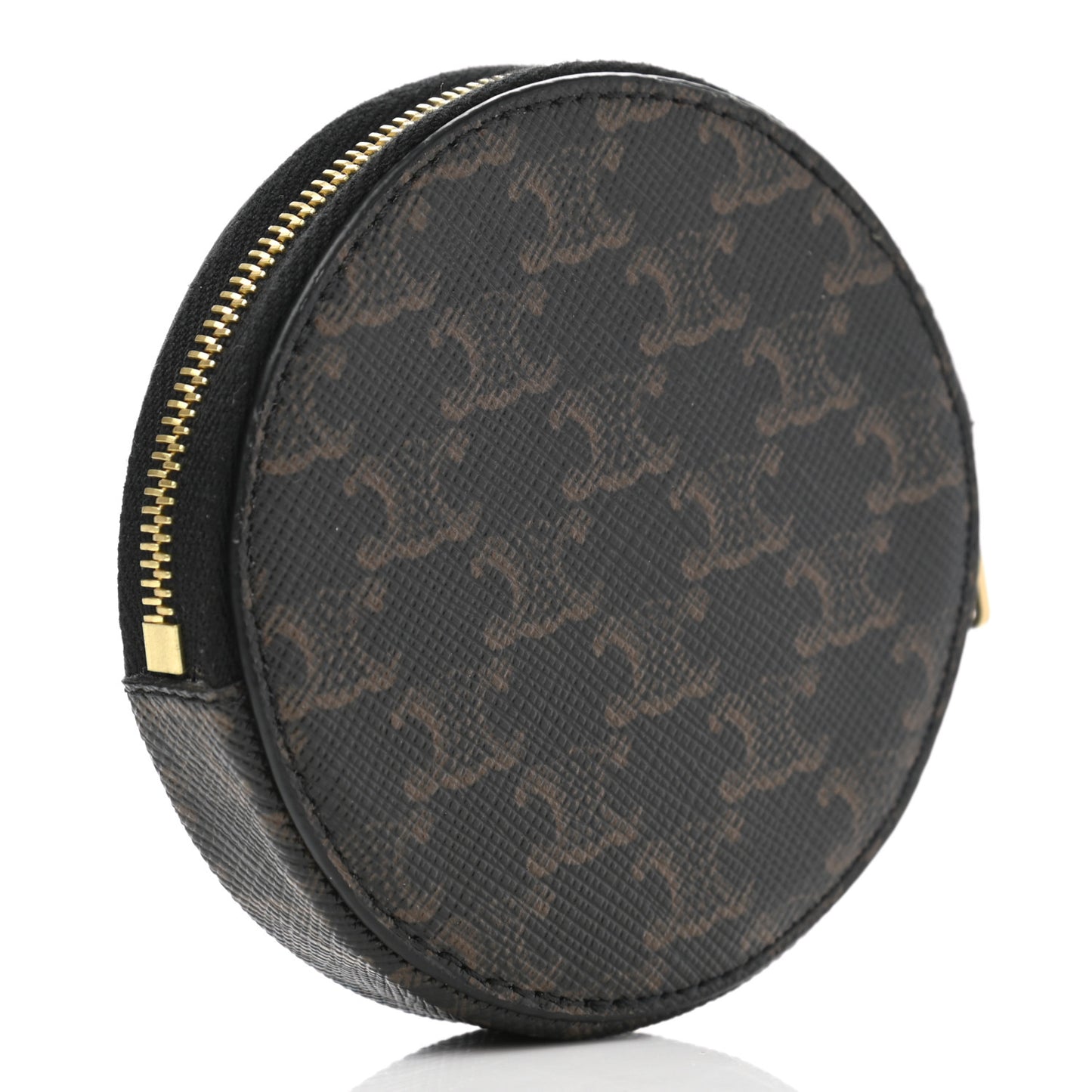 Triomphe Canvas Round Zip Coin Purse