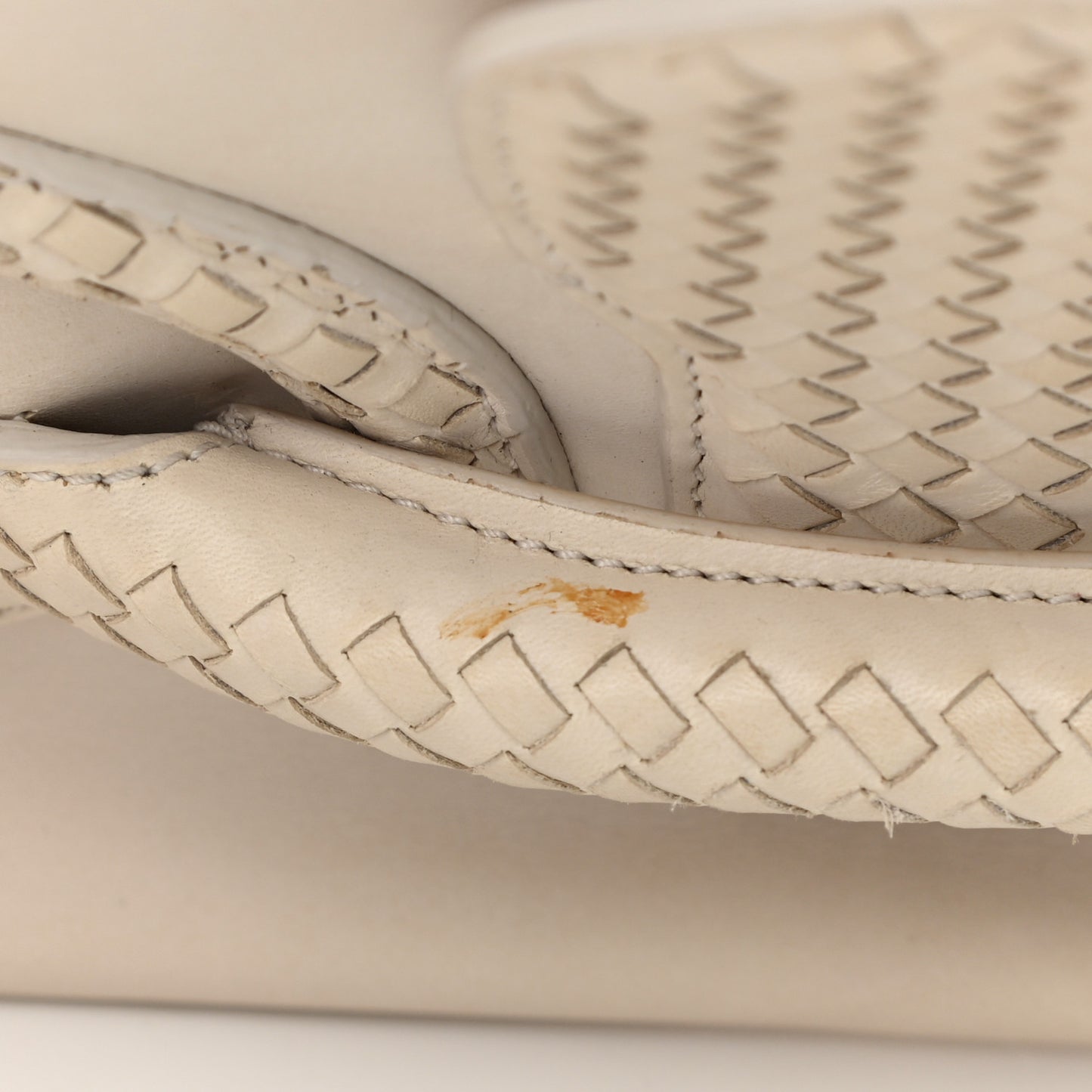 Intrecciato Rialto Shoulder Bag White