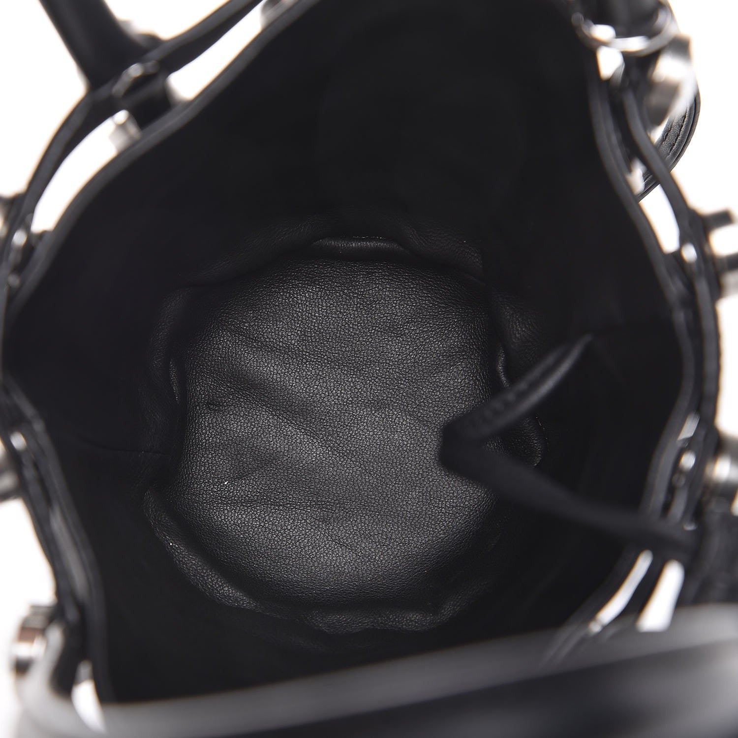 Alexander Wang Calfskin Crystal Embellished Roxy Mini Bucket Bag Black 5 of 7