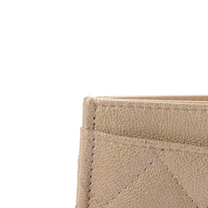 Chanel Iridescent Caviar Quilted Card Holder Beige 9 of 10