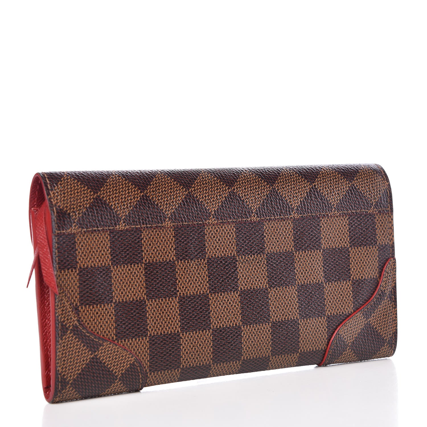 Louis Vuitton Damier Ebene Caissa Wallet Cherry 3 of 11