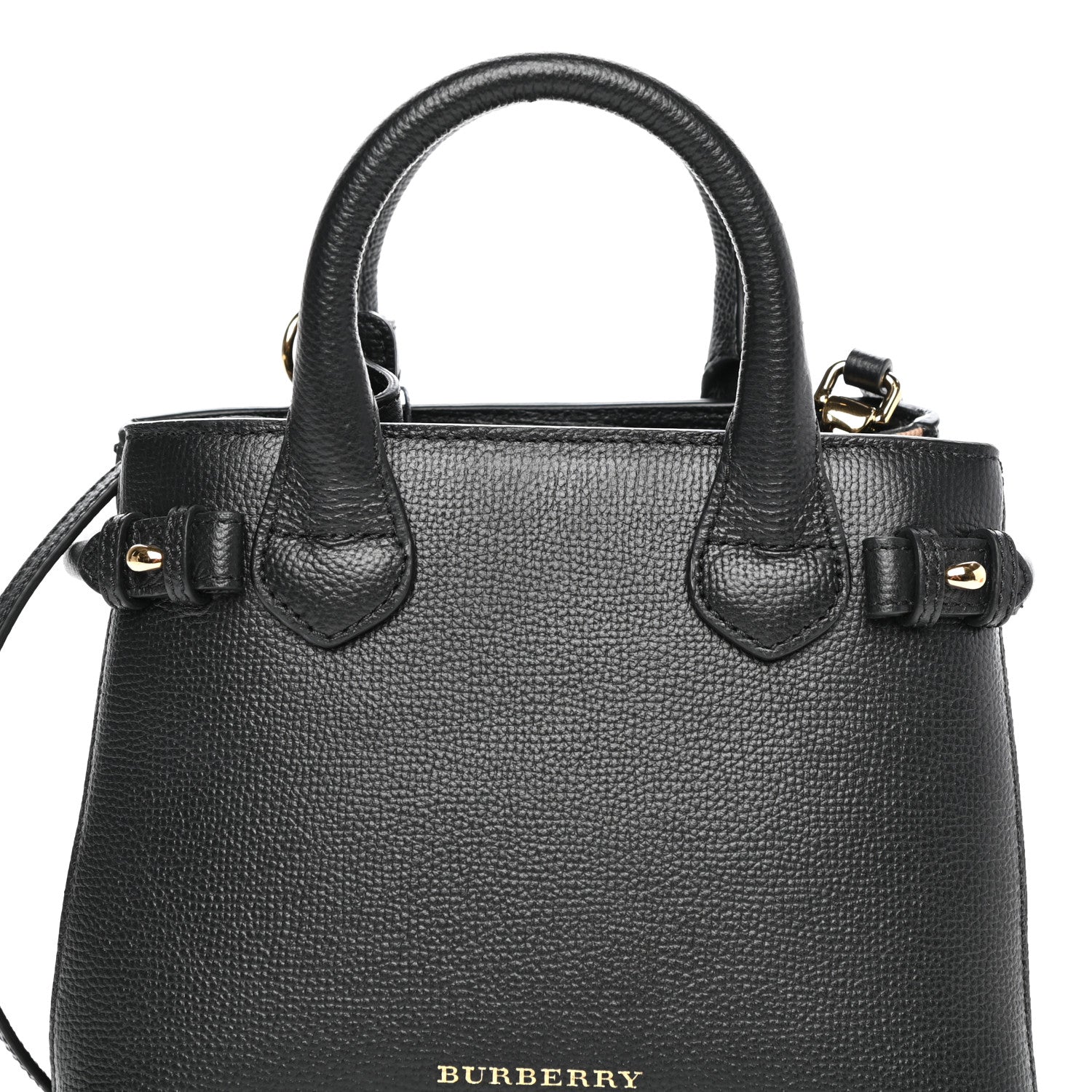 Burberry Derby Calfskin House Check Baby Banner Tote Black 11 of 11