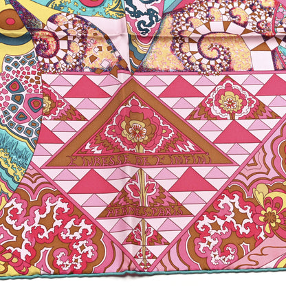 Hermes Silk L’ivresse de L’infini Scarf 90 Malabar Turquoise Miel 3 of 5