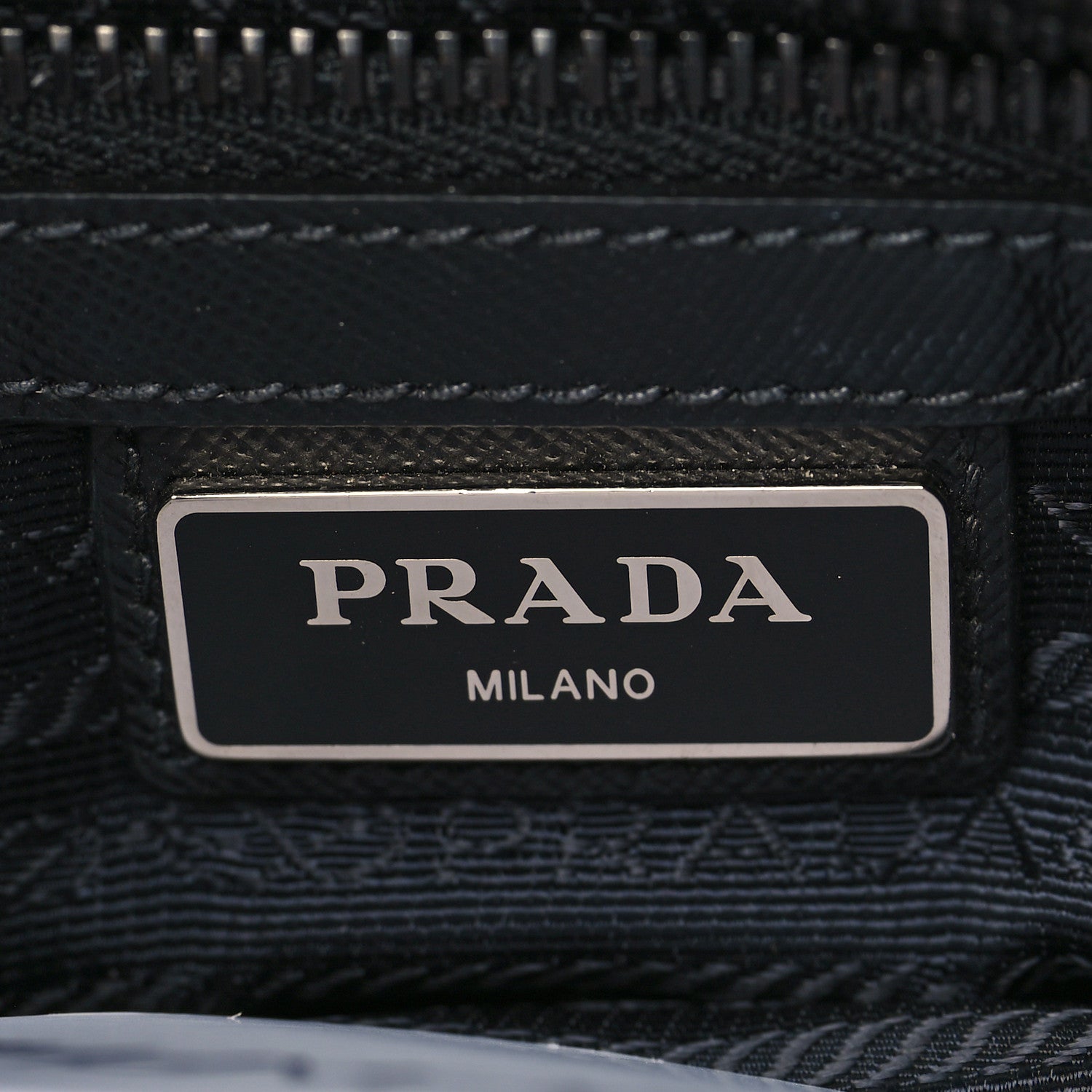 Prada Tessuto Nylon Saffiano Flat Messenger Bag Black 6 of 10