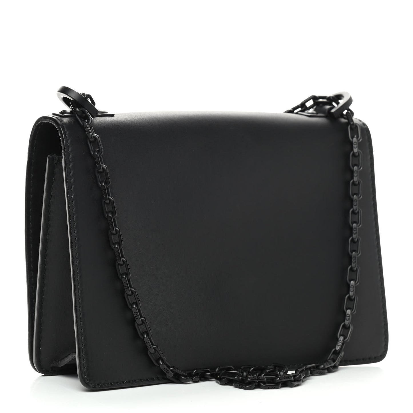 Ultra Matte Calfskin J'Adior Chain Flap Bag Black