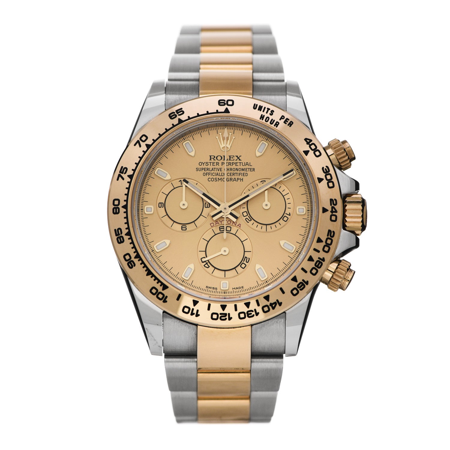 Rolex Stainless Steel 18K Yellow Gold 40mm Oyster Perpetual Cosmograph Daytona Watch Champagne 116503 1 of 5