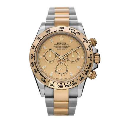 Rolex Stainless Steel 18K Yellow Gold 40mm Oyster Perpetual Cosmograph Daytona Watch Champagne 116503 1 of 5