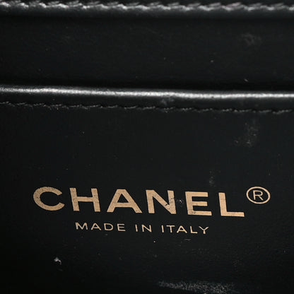 Chanel Lambskin Quilted Small Logo Top Handle Flap Black 6 of 10