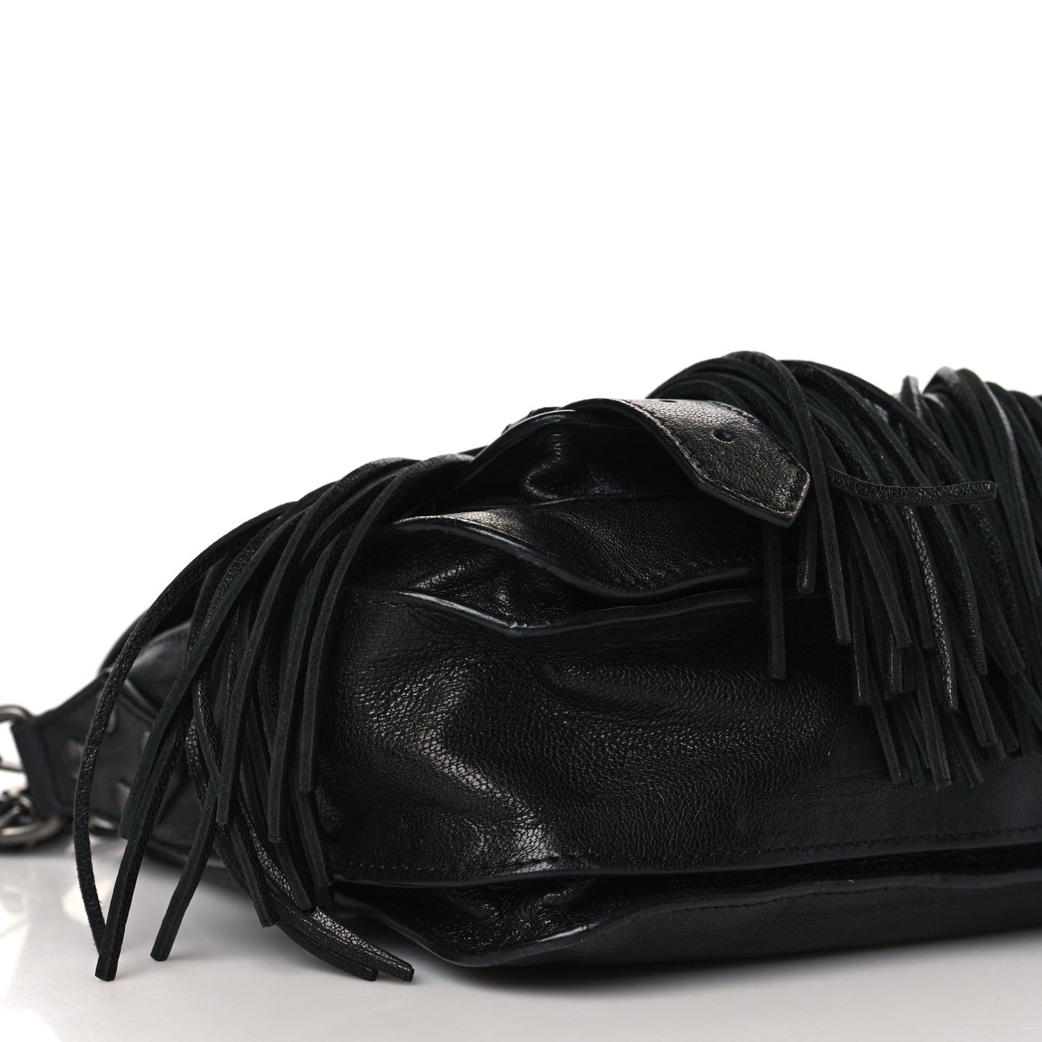 Proenza Schouler Lambskin Fringe PS1 Crossbody Pouch Black 7 of 8
