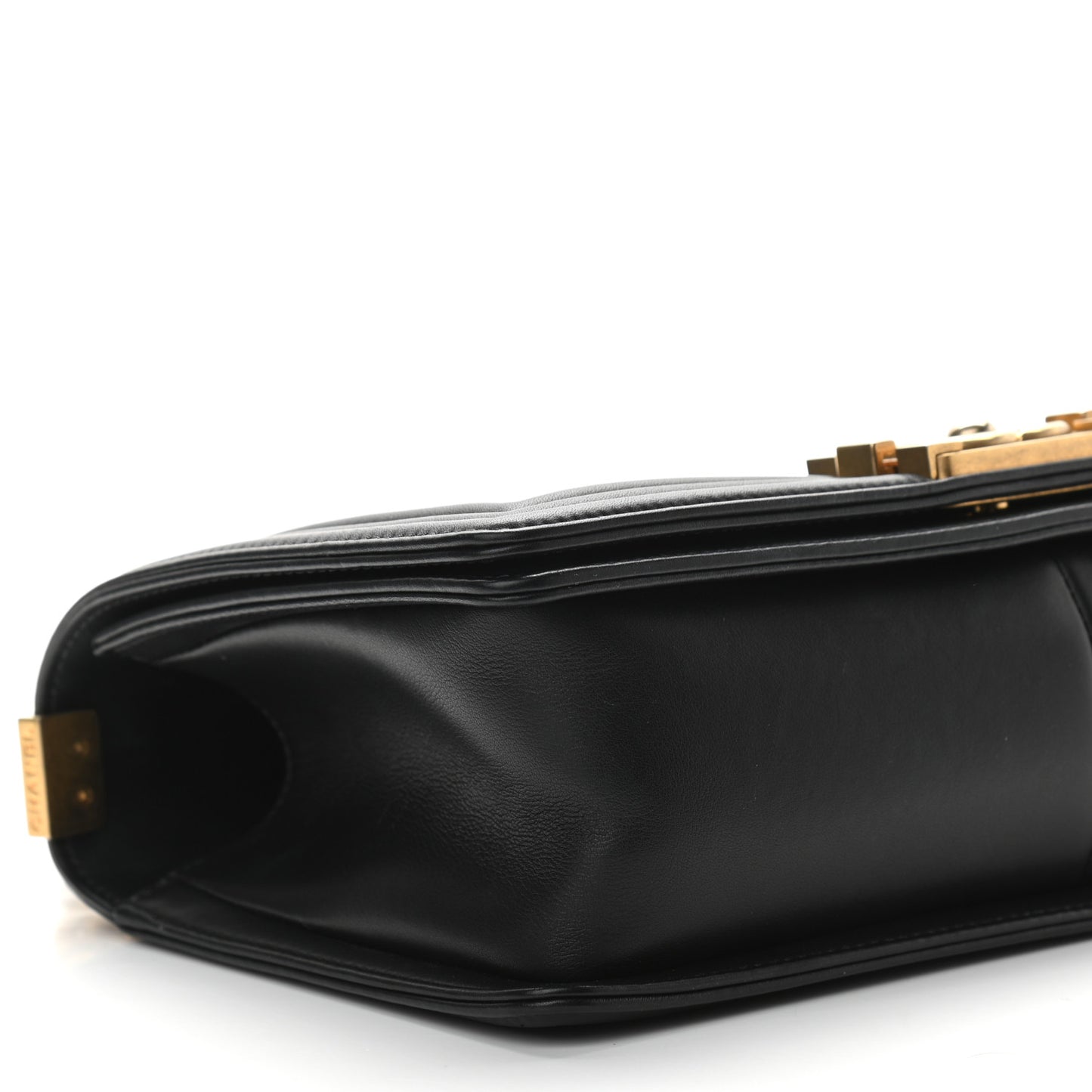 Calfskin Quilted Medium Boy Flap Black