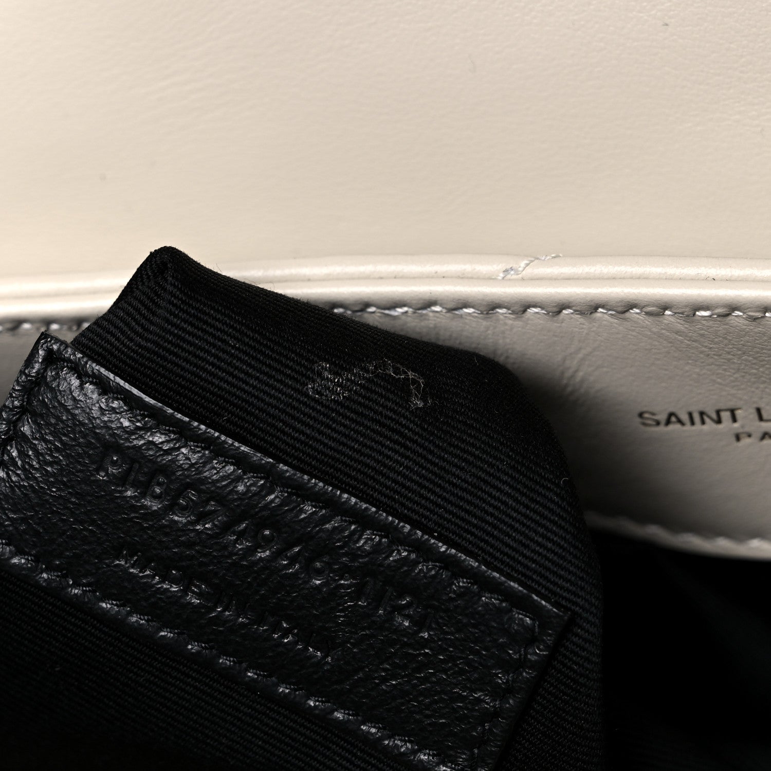 Saint Laurent Calfskin Y Quilted Monogram Medium Loulou Chain Satchel Blanc Vintage 13 of 17