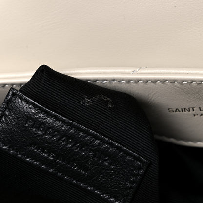 Saint Laurent Calfskin Y Quilted Monogram Medium Loulou Chain Satchel Blanc Vintage 13 of 17