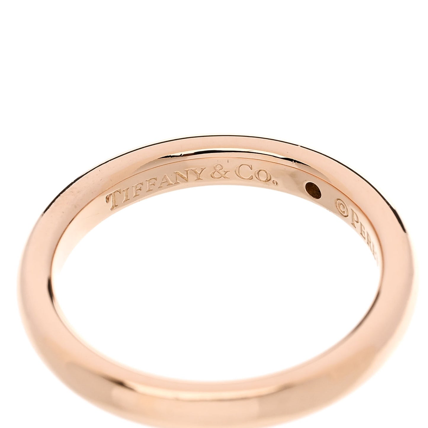 18K Rose Gold Diamond 3mm Elsa Peretti Band Ring 47 4.25